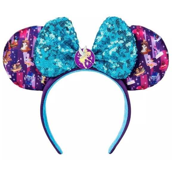 Disney Parks Joey Chou Park Icons & Attractions Tinkerbell Minnie Headband Ears - Picture 1 of 2
